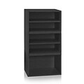Way Basics Pisa Storage Blox 3-Shelf 44.9 inch Eco Friendly Modular Shelving Black (WB-BLOX-5-BK)