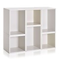 Way Basics Naples Storage Blox 6-Shelf 37.4 inch Eco Friendly Modular Shelving White (WB-BLOX-3-WE)