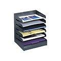 Safco 6-Compartments Steel File Organizer, Black (3128BL)