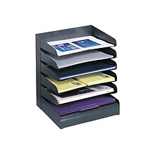 Safco 6-Compartments Steel File Organizer, Black (3128BL)