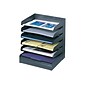 Safco 6-Compartments Steel File Organizer, Black (3128BL)