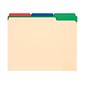Pendaflex Color Tab File Folders, 3-Tab, Letter Size, Manila, 50/Box  (84101)