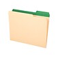 Pendaflex Color Tab File Folders, 3-Tab, Letter Size, Manila, 50/Box  (84101)