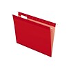 Pendaflex Reinforced Hanging File Folders, 1/5 Tab, Letter Size, Red, 25/Box (PFX4152 1/5 RED)