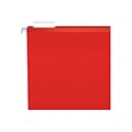 Pendaflex Reinforced Hanging File Folders, 1/5 Tab, Letter Size, Red, 25/Box (PFX4152 1/5 RED)