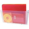 Staples 1-Pocket Plastic Wall File, Clear (20482/64301)