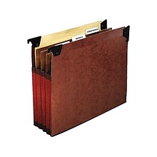 Pendaflex Hanging File Folders with Swing Hooks, 3-1/2 Expansion, Letter Size, Redrope, 5/Box (4542