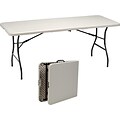 Quill Brand® Folding Table, Regular Duty, 72L x 30W, Platinum (79223/54272)