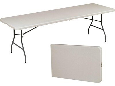 Quill Brand® Folding Table, 96"L x 30"W, Platinum (79158)