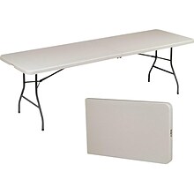 Quill Brand® Folding Table, 96L x 30W, Platinum (79158)