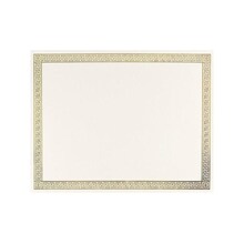 Great Papers Channel Border Foil Certificates, 8.5 x 11, Beige/Gold, 15/Pack (963007)