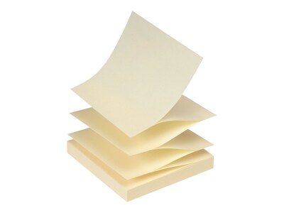 Stickies Pop-Up Standard Notes, 3" x 3" Yellow, 100 Sheets/Pad, 12 Pads/Pack (S33YRP12/52563)