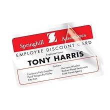 Avery Self-Laminating ID Cards, Matte White, 2.25 x 3.5, Inkjet/Laser, 30/Pack (05361)