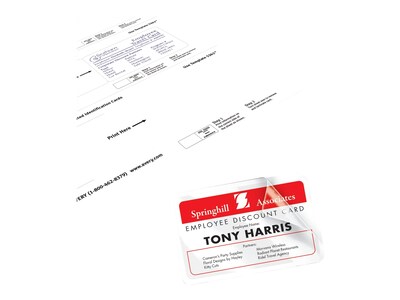 Avery Self-Laminating ID Cards, Matte White, 2.25" x 3.5", Inkjet/Laser, 30/Pack (05361)