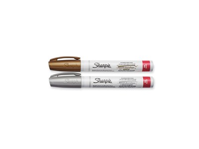 Sharpie Metallic Oil-Based Paint Markers, Medium Tip, Assorted, 2/Pack (34968)