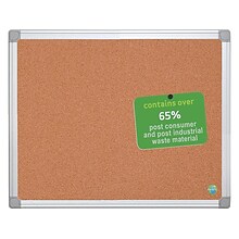 Bi-Office Earth-It Cork Bulletin Board, Aluminum Frame, 3 x 2 (CA031790)