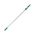 Unger OptiLoc 8 Telescoping Window Extension Pole, Aluminum, Silver/Green (EZ250)