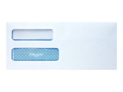 Quality Park Redi-Seal Security Tinted #10 Double Window Envelopes, 4 1/8 x 9 1/2, White, 500/Box