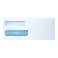 Quality Park Redi-Seal Security Tinted #10 Double Window Envelopes, 4 1/8 x 9 1/2, White, 500/Box