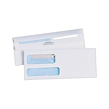 Quality Park Redi-Seal Security Tinted #10 Double Window Envelopes, 4 1/8 x 9 1/2, White, 500/Box