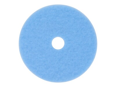 3M 20 Burnish Floor Pad, Sky Blue, 5/Carton (3050-20)