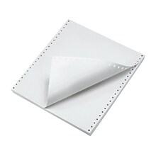 Staples® Continuous Computer Paper, 9.5 x 11, 20 lb., 92 Bright, 2500 Sheets/Carton (ST18923)