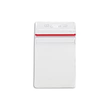 IDville ID Badge Holders, Clear with Red Stripe, 50/Pack (134523431)