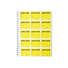 IDville Visitor Pass Sticker Name Tags/Labels, Bright Yellow, 225/Box (134678331)