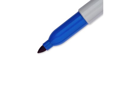 Sharpie Permanent Marker, Fine Tip, Blue, Dozen (30003)