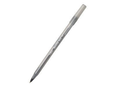 BIC Round Stic Xtra Life Ballpoint Pens, Medium Point, Black Ink, 432/Carton (GSM11BLKCT)