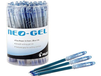 Pilot Neo-Gel Gel Pens, Fine Point, Blue Ink, 48/Pack (84072)