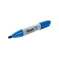 Sharpie Permanent Marker, Chisel Tip, Blue, Dozen (38203)