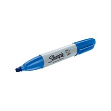 Sharpie Permanent Marker, Chisel Tip, Blue, Dozen (38203)