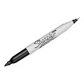 Sharpie Permanent Markers, Twin Tip, Black, 12/Pack (32001)