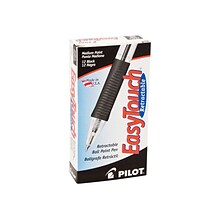 Pilot EasyTouch Retractable Ballpoint Pens, Medium Point, Black Ink, Dozen (32220)