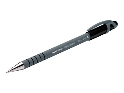 Paper Mate FlexGrip Ultra Ballpoint Pen, Fine Point, Black Ink, 12/Pack (9680131)