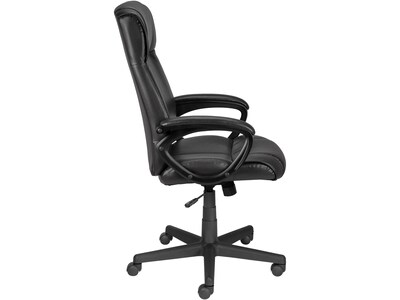 Quill® Brand Turcotte Luxura High-Back Manager Chair, Black