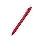 Pentel EnerGel-X Retractable Gel Pens, Medium Point, Red Ink, 12/Pack (BL107-B)