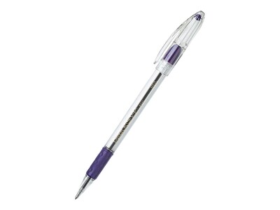 Pentel R.S.V.P. Ballpoint Pens, Medium Point, Purple Ink, 12/Pack (BK91-V)
