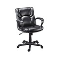 Quill Brand® Montessa II Luxura Faux Leather Computer and Desk Chair, Black (25221-CC)