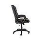 Quill Brand® Kelburne Luxura Faux Leather Computer and Desk Chair, Black (50859)