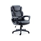 Quill Brand® Mcallum Bonded Leather Manager Chair, Black (51473)