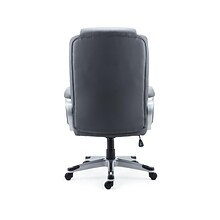 Quill Brand® Mcallum Bonded Leather Manager Chair, Gray (51474)