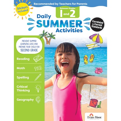 Evan-Moor Daily Summer Activities: Between Grades 1st Grade and 2nd Grade, Activity Book (9781629384