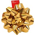 JAM Paper® Gift Bows, Extra Large, 9 Diameter, Gold, 12/carton