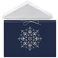 JAM Paper® Christmas Card Set, Shimmering Snowflake Holiday Cards, 16/pack