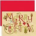 JAM Paper® Christmas Card Set, Crackle Christmas Holiday Cards, 18/pack