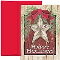 JAM Paper® Christmas Card Set, Holiday Star Holiday Cards, 18/pack