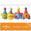 JAM Paper® Specialty Birthday Candles, 2 3/4 x 3/4, Party Animals, 4/Pack (52675706496)