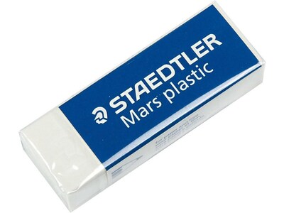 Staedtler Mars Plastic Erasers, White, 20/Box (526 50)